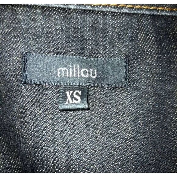 MILLAU DISTRESSED DENIM JACKET SZ.XS EUC. - Picture 4 of 5